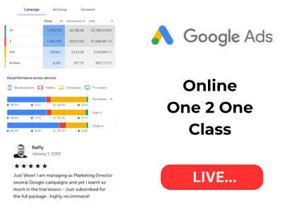 Live: Google Ads Course for Students and Business Owners